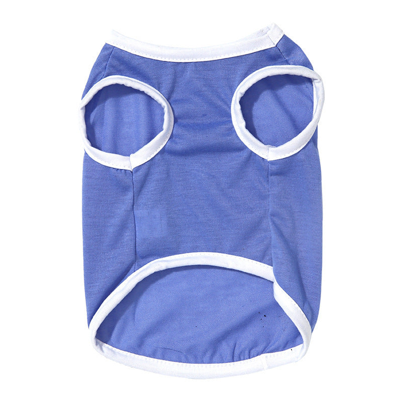 JMT-006922 Light Blue Cotton Casual Vest for Dogs – Sizes XS to XL