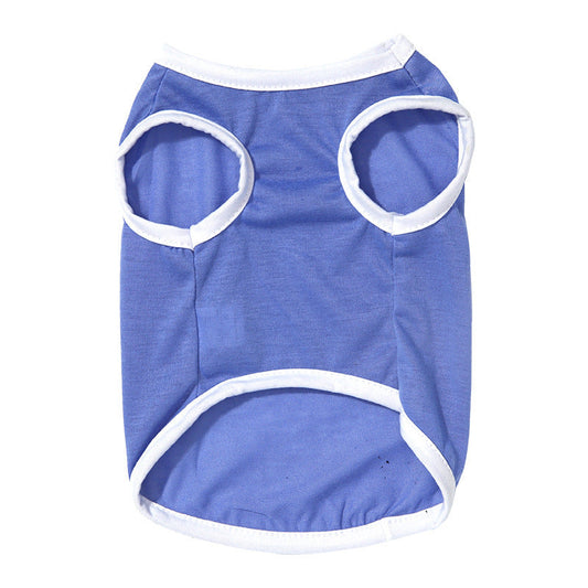 JMT-006922 Light Blue Cotton Casual Vest for Dogs – Sizes XS to XL