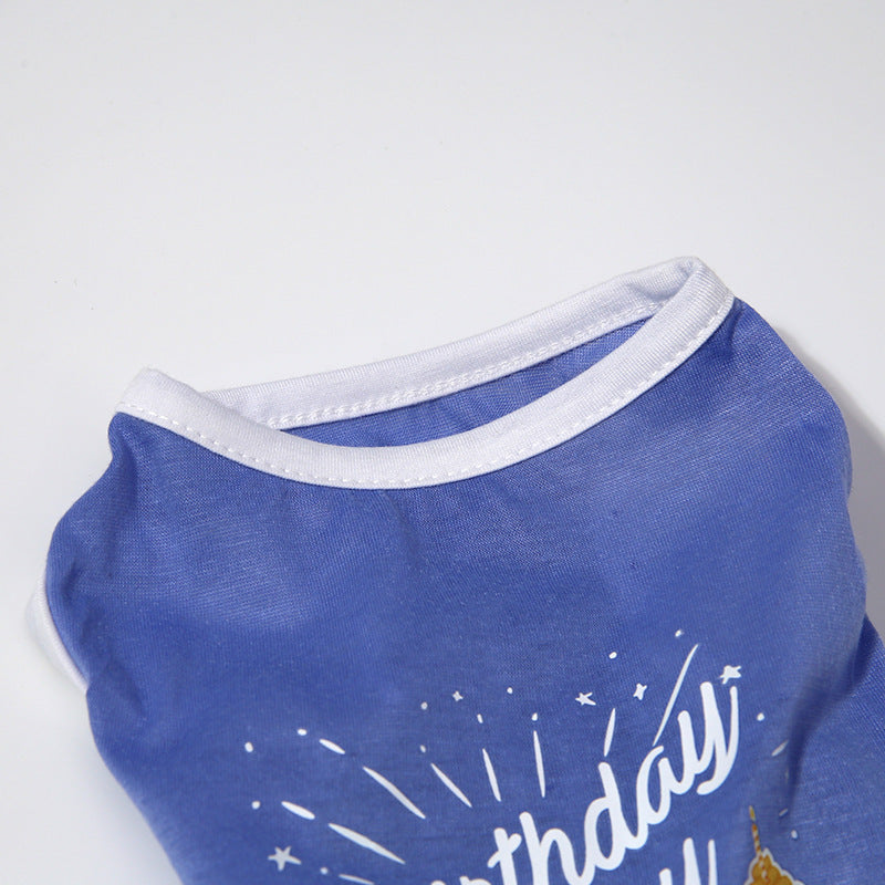 JMT-006922 Light Blue Cotton Casual Vest for Dogs – Sizes XS to XL