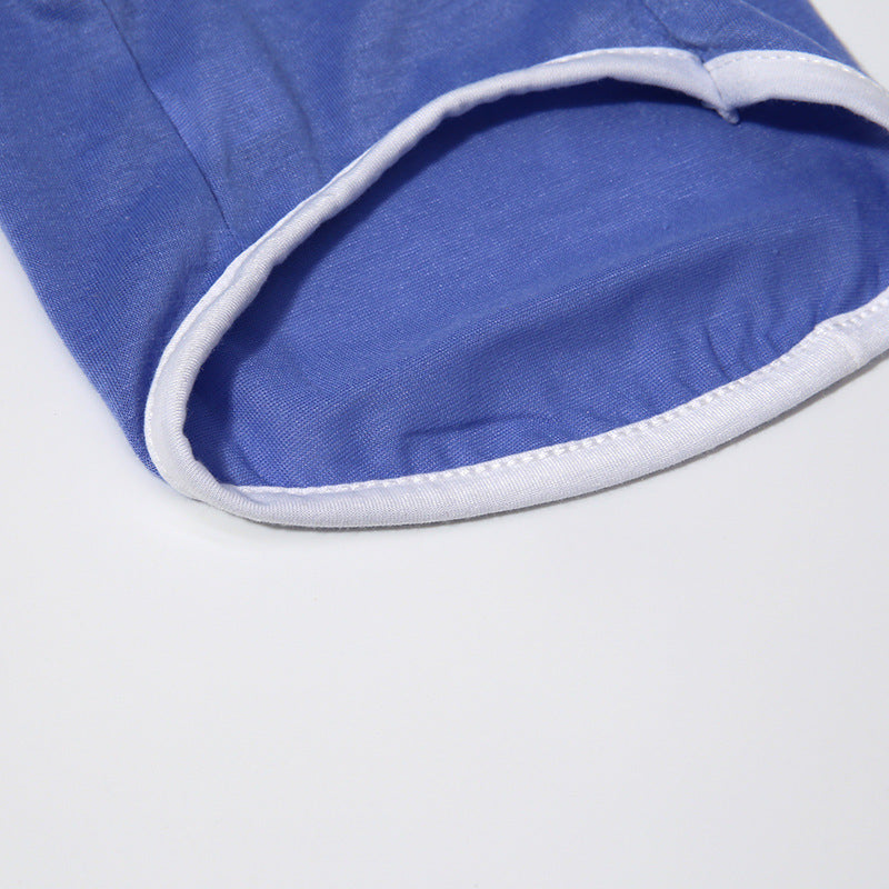 JMT-006922 Light Blue Cotton Casual Vest for Dogs – Sizes XS to XL