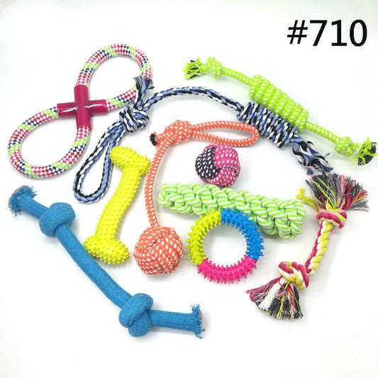 JMT-006986 Durable Cotton Rope Dog Toy Set for Medium to Large Breeds