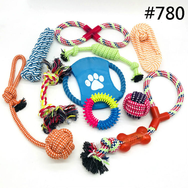JMT-006986 Durable Cotton Rope Dog Toy Set for Medium to Large Breeds
