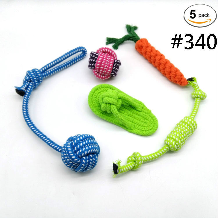 JMT-006986 Durable Cotton Rope Dog Toy Set for Medium to Large Breeds