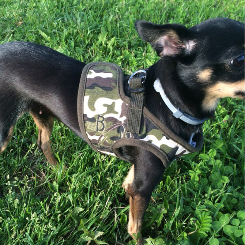 JMT-007178 Leopard Print & Camouflage Heart Chest Strap - Durable Sandwich Mesh & Cotton Canvas