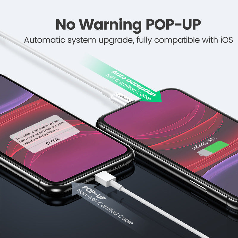 JMT-007178 MFi Certified USB Cable for iPhone – 1.5m Fast Charging Data Cable, Compatible with XS Max/SE/8/7/6