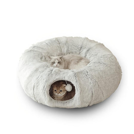 JMT-007306 Cozy Foldable Cat Nest and Tunnel for Warmth and Comfort