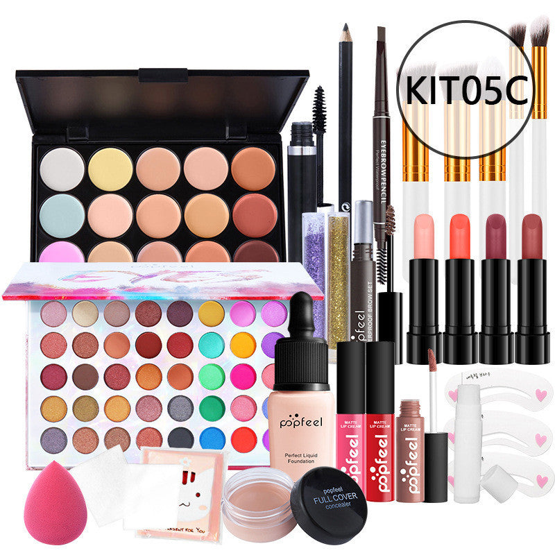 JMT-007434 Beginner-Friendly Makeup Cosmetics Set with Concealer, Eyeliner, and Eyebrow Pencil - 8+ Natural Color Options