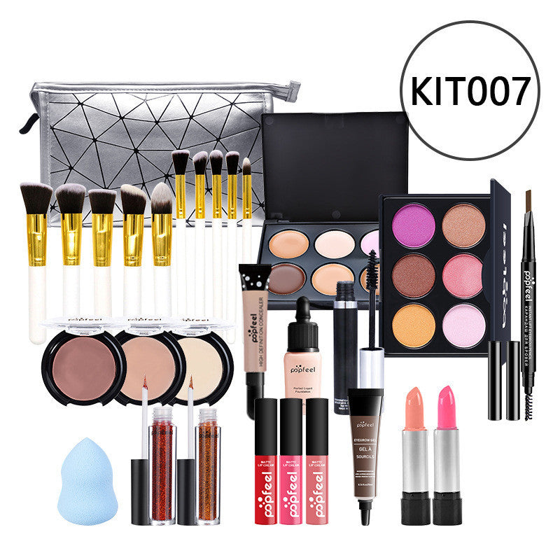 JMT-007434 Beginner-Friendly Makeup Cosmetics Set with Concealer, Eyeliner, and Eyebrow Pencil - 8+ Natural Color Options