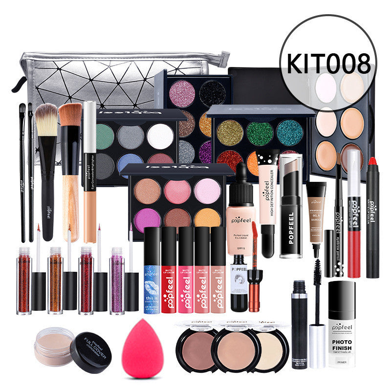 JMT-007434 Beginner-Friendly Makeup Cosmetics Set with Concealer, Eyeliner, and Eyebrow Pencil - 8+ Natural Color Options