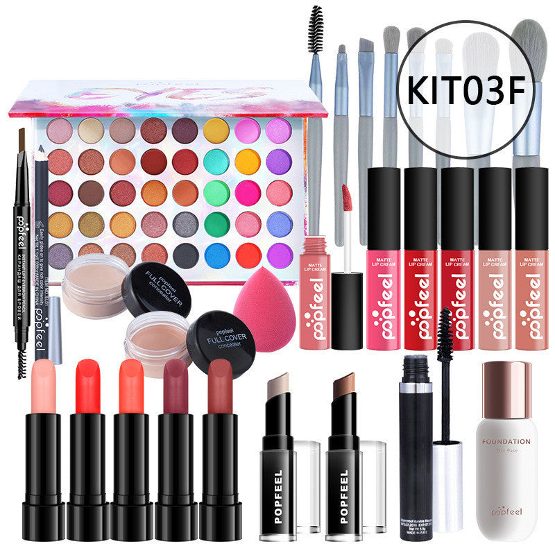 JMT-007434 Beginner-Friendly Makeup Cosmetics Set with Concealer, Eyeliner, and Eyebrow Pencil - 8+ Natural Color Options