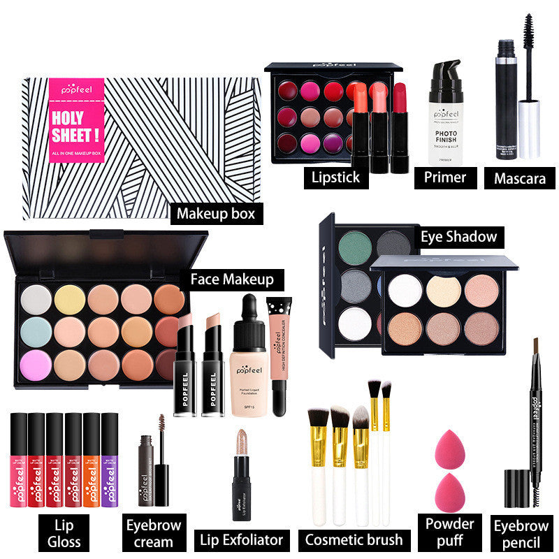 JMT-007434 Beginner-Friendly Makeup Cosmetics Set with Concealer, Eyeliner, and Eyebrow Pencil - 8+ Natural Color Options