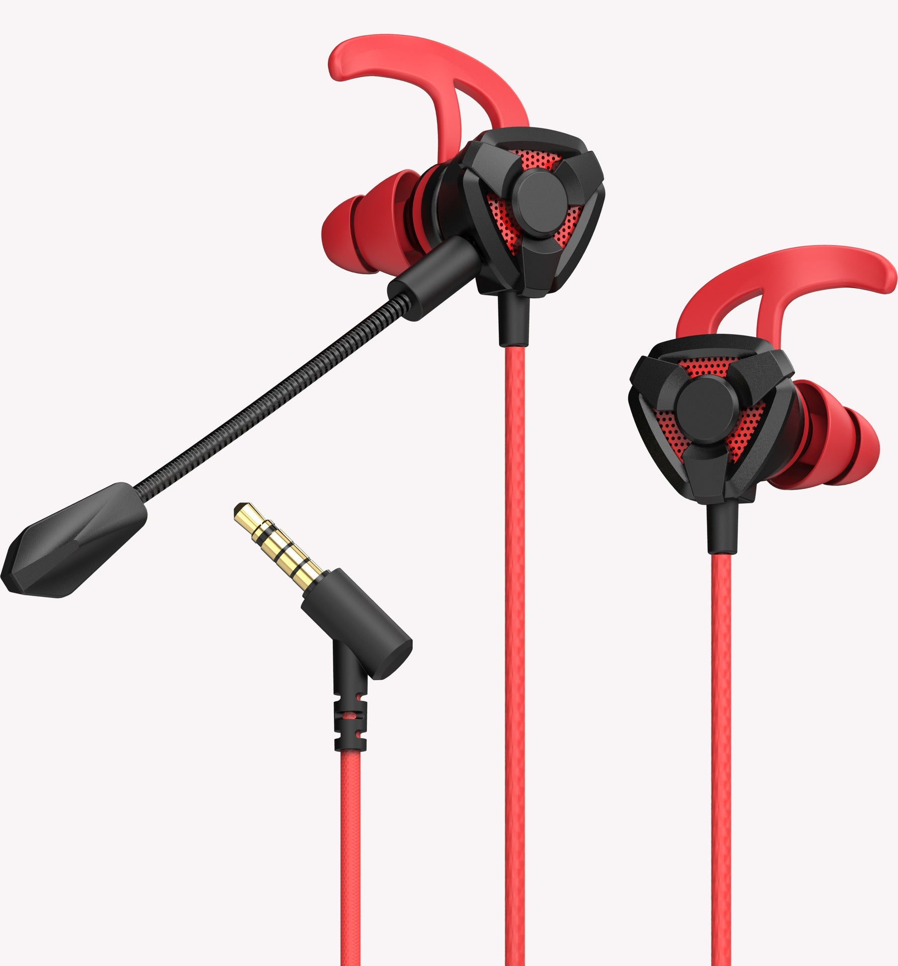 JMT-008138 Gaming Earbud Headset with Microphone for Mobile Devices - Wired, 3.5mm Plug, ABS Material, 1.2m Cable Length