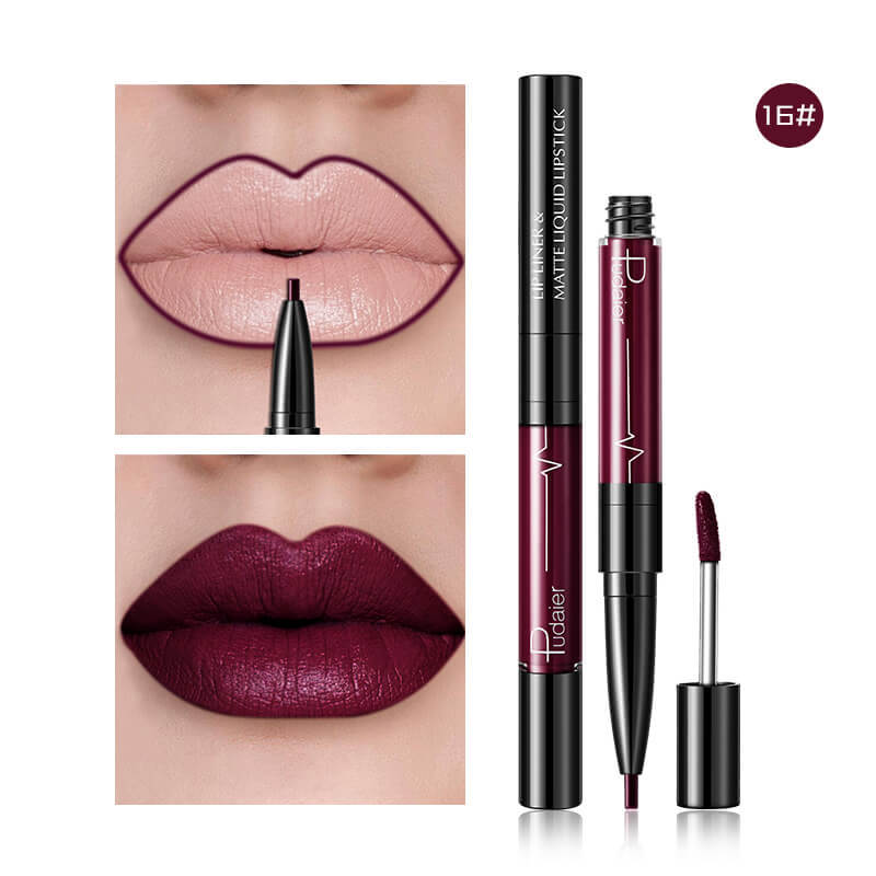 JMT-008266 2 in 1 Matte Lip Gloss and Lip Liner – Highly Pigmented Velvet Finish, Long Lasting Color, Easy Application