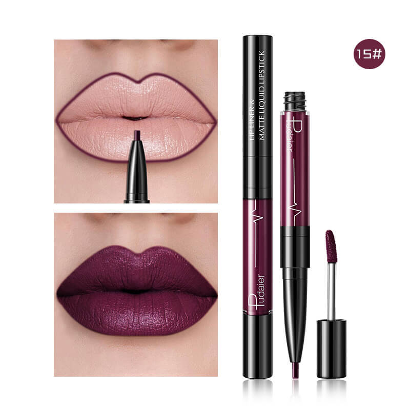 JMT-008266 2 in 1 Matte Lip Gloss and Lip Liner – Highly Pigmented Velvet Finish, Long Lasting Color, Easy Application