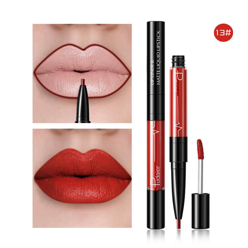 JMT-008266 2 in 1 Matte Lip Gloss and Lip Liner – Highly Pigmented Velvet Finish, Long Lasting Color, Easy Application