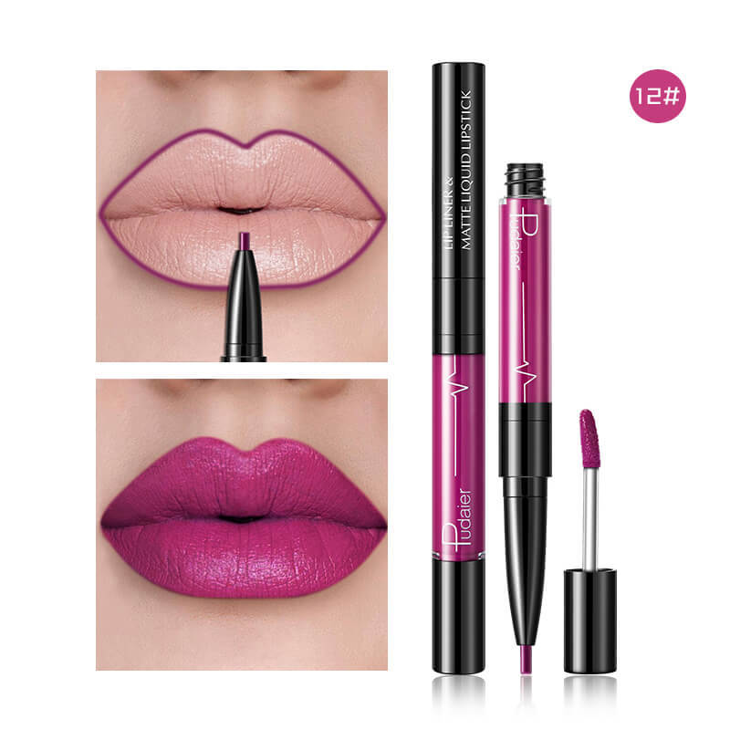 JMT-008266 2 in 1 Matte Lip Gloss and Lip Liner – Highly Pigmented Velvet Finish, Long Lasting Color, Easy Application
