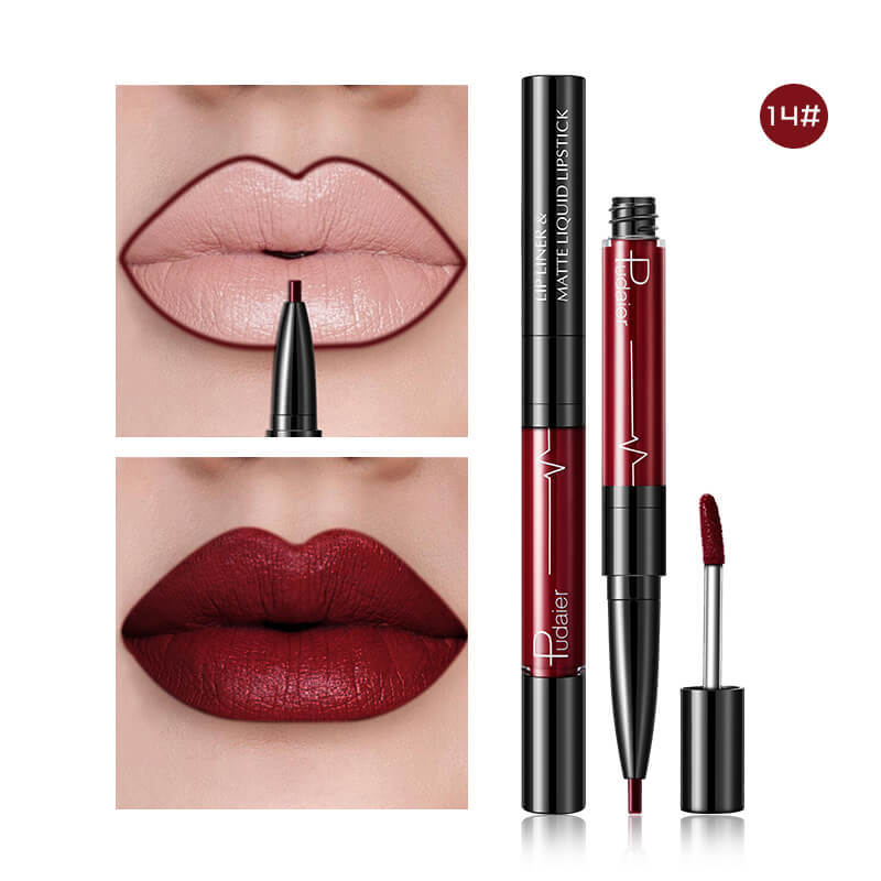 JMT-008266 2 in 1 Matte Lip Gloss and Lip Liner – Highly Pigmented Velvet Finish, Long Lasting Color, Easy Application