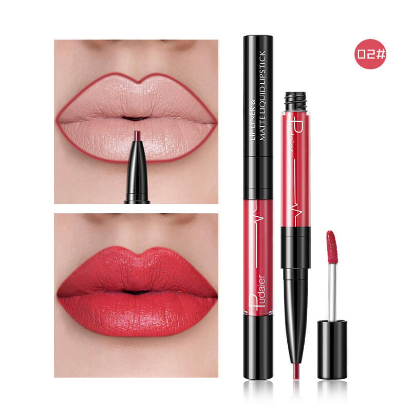 JMT-008266 2 in 1 Matte Lip Gloss and Lip Liner – Highly Pigmented Velvet Finish, Long Lasting Color, Easy Application
