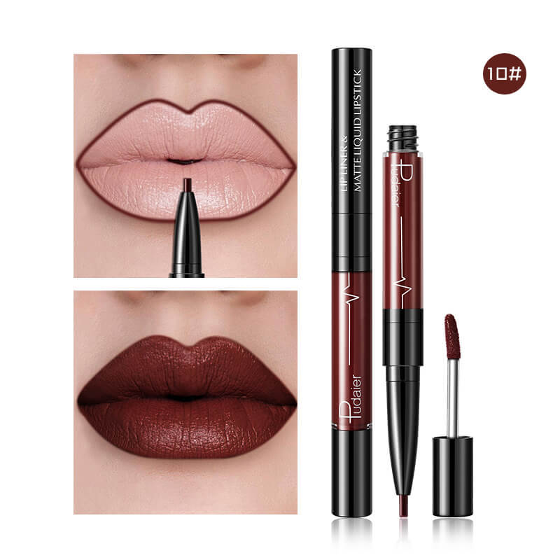 JMT-008266 2 in 1 Matte Lip Gloss and Lip Liner – Highly Pigmented Velvet Finish, Long Lasting Color, Easy Application