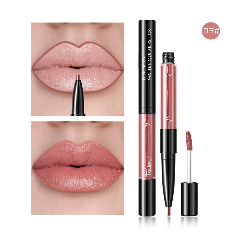 JMT-008266 2 in 1 Matte Lip Gloss and Lip Liner – Highly Pigmented Velvet Finish, Long Lasting Color, Easy Application