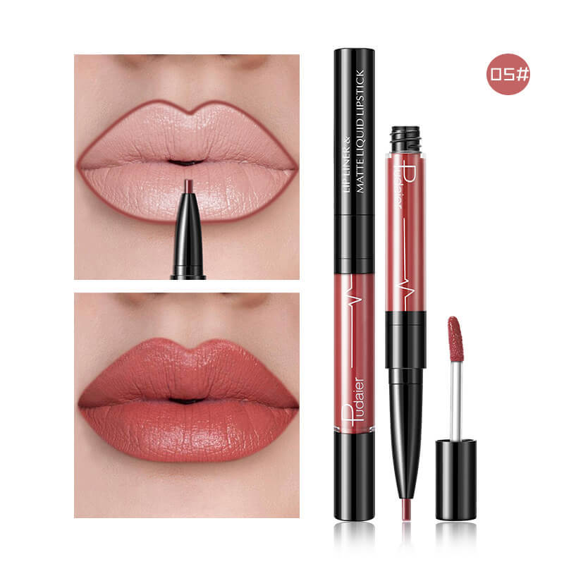 JMT-008266 2 in 1 Matte Lip Gloss and Lip Liner – Highly Pigmented Velvet Finish, Long Lasting Color, Easy Application
