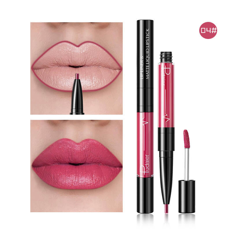 JMT-008266 2 in 1 Matte Lip Gloss and Lip Liner – Highly Pigmented Velvet Finish, Long Lasting Color, Easy Application