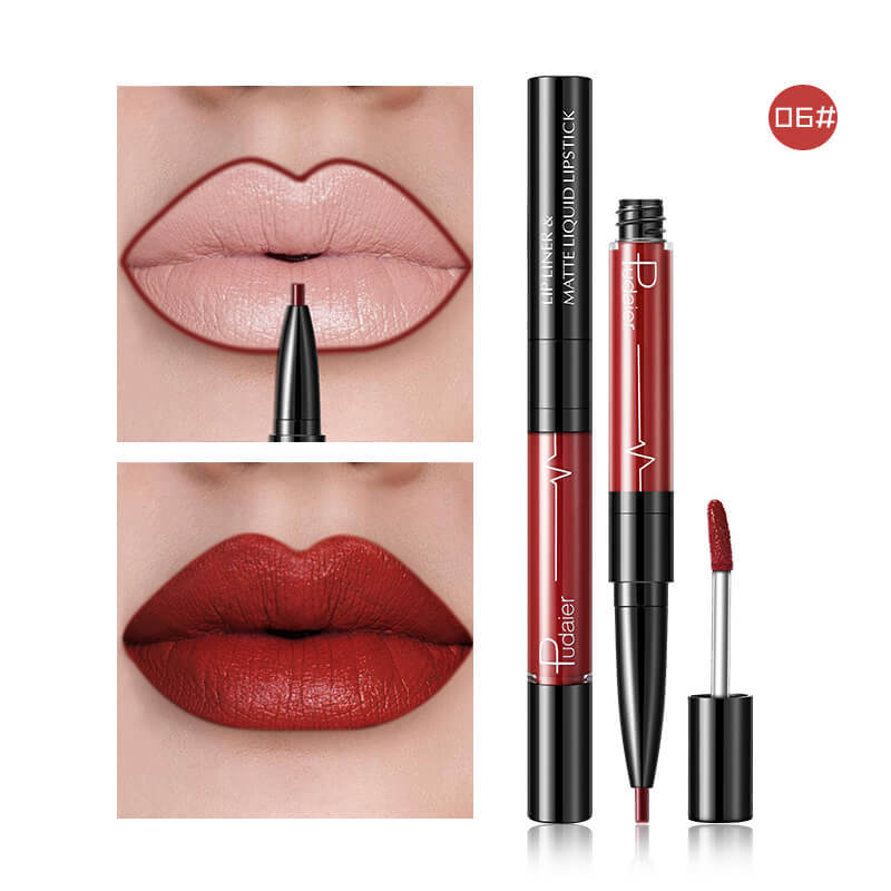 JMT-008266 2 in 1 Matte Lip Gloss and Lip Liner – Highly Pigmented Velvet Finish, Long Lasting Color, Easy Application
