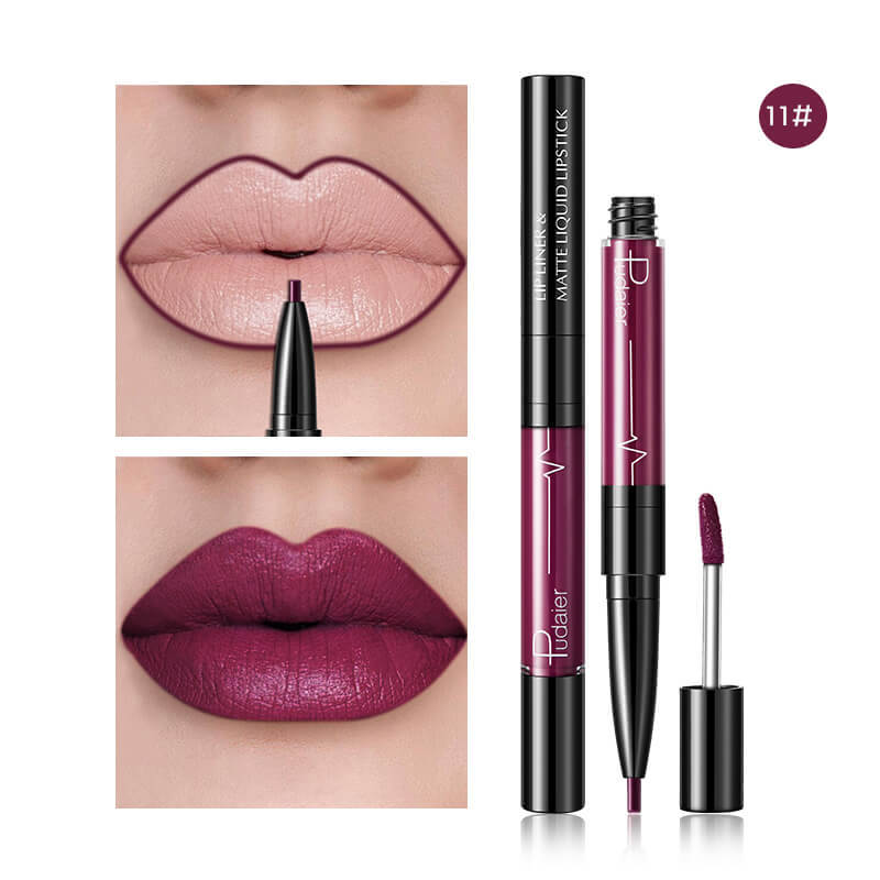 JMT-008266 2 in 1 Matte Lip Gloss and Lip Liner – Highly Pigmented Velvet Finish, Long Lasting Color, Easy Application