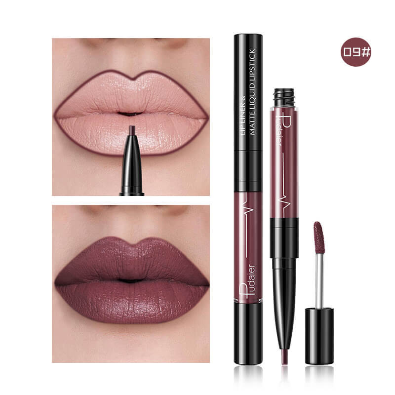 JMT-008266 2 in 1 Matte Lip Gloss and Lip Liner – Highly Pigmented Velvet Finish, Long Lasting Color, Easy Application