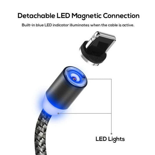 JMT-008330 Magnetic Fast Charging Data Cable for Android, iOS & Type-C Devices