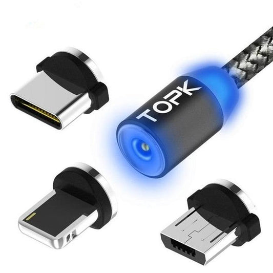 JMT-008330 Magnetic Fast Charging Data Cable for Android, iOS & Type-C Devices