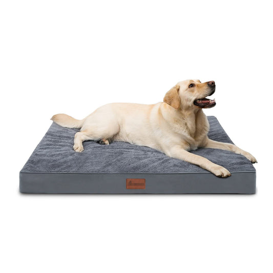 JMT-008458 Comfortable Grey Cotton Velvet Pet Mat with Anti-Slip Design - Removable & Washable Kennel Bed