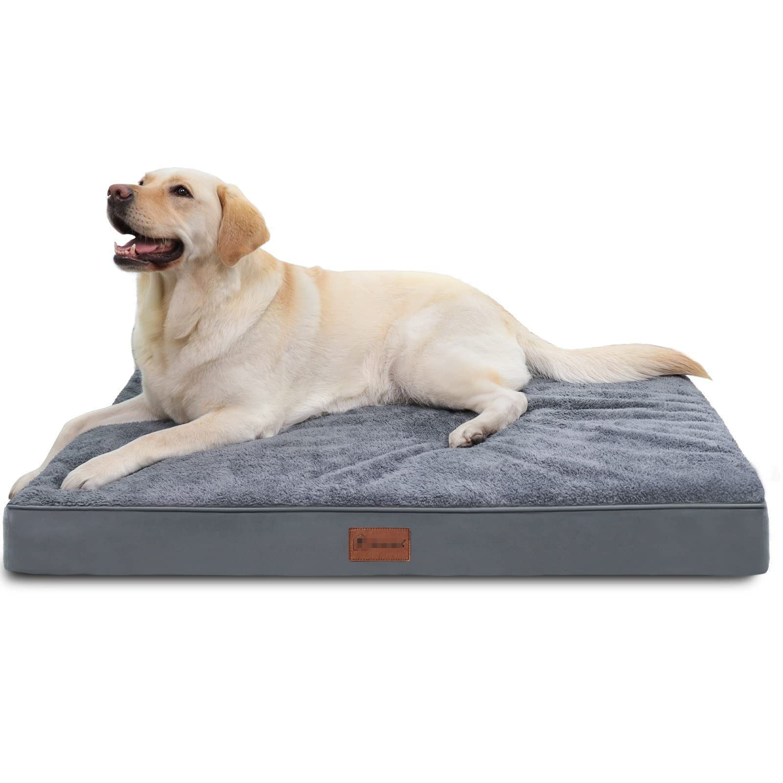 JMT-008458 Comfortable Grey Cotton Velvet Pet Mat with Anti-Slip Design - Removable & Washable Kennel Bed