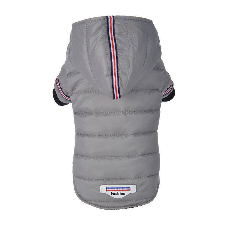 JMT-008778 Cozy Red and Grey England Style Coat for Small to Medium Dogs