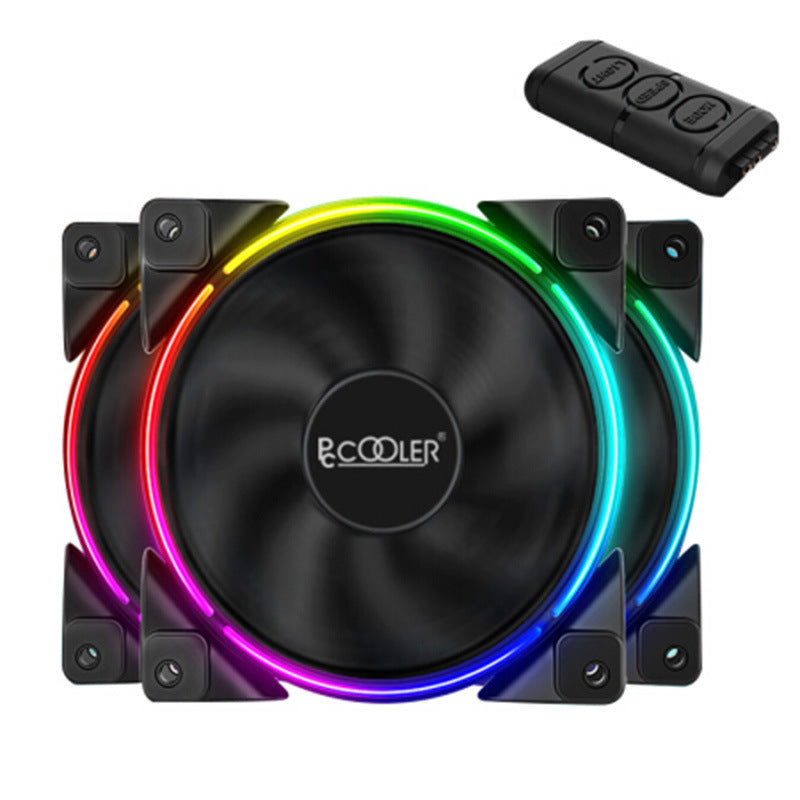 JMT-008778 RGB Chassis Fan Kit with Hydraulic Bearings - 120mm, Max 31.4 dBA Noise Level, Air Volume 54.51 CFM, Speed 1000-1800 RPM