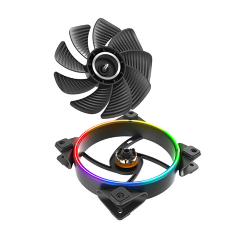 JMT-008778 RGB Chassis Fan Kit with Hydraulic Bearings - 120mm, Max 31.4 dBA Noise Level, Air Volume 54.51 CFM, Speed 1000-1800 RPM