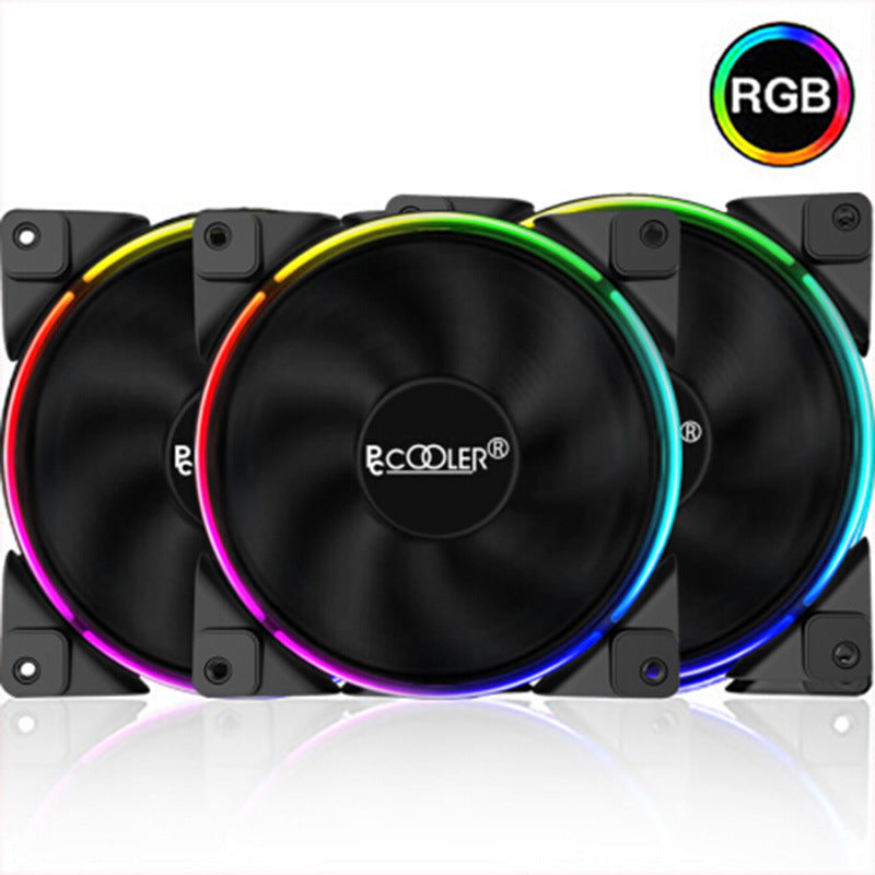 JMT-008778 RGB Chassis Fan Kit with Hydraulic Bearings - 120mm, Max 31.4 dBA Noise Level, Air Volume 54.51 CFM, Speed 1000-1800 RPM