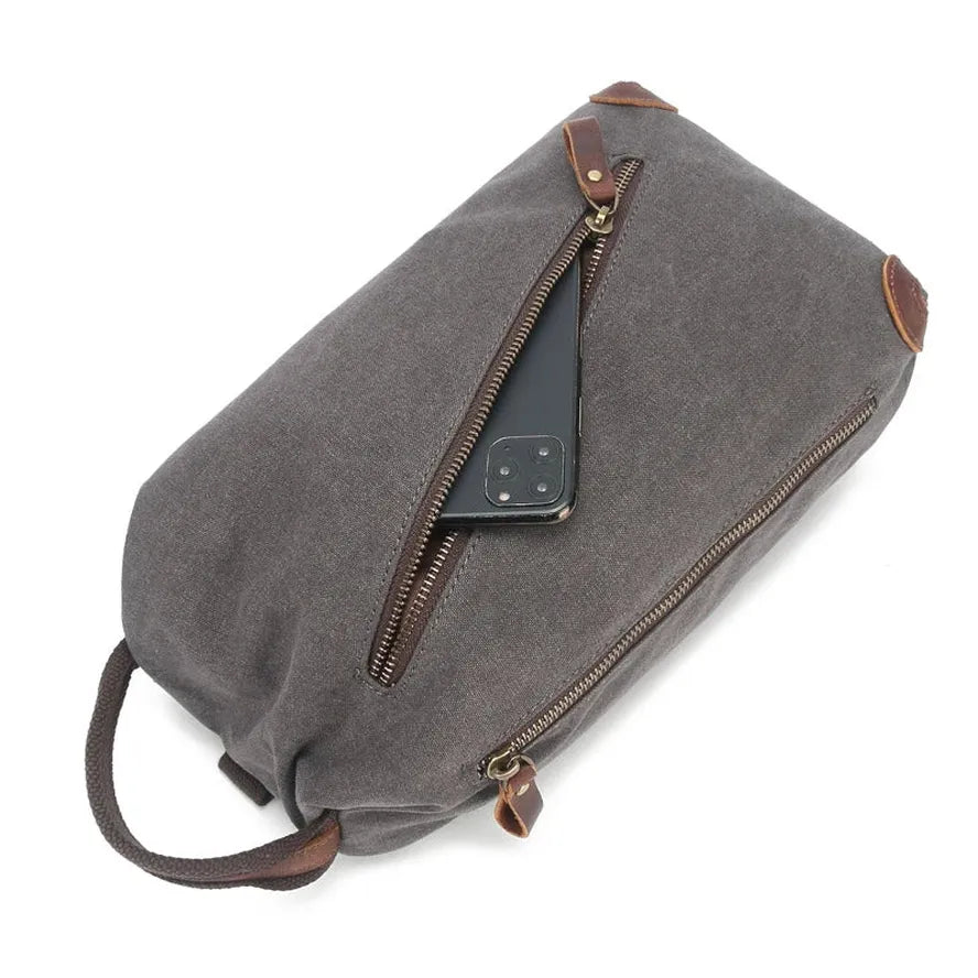JMT-009034 Multifunctional Retro Casual Men's Shoulder Bag in Heavyweight Waxed Canvas