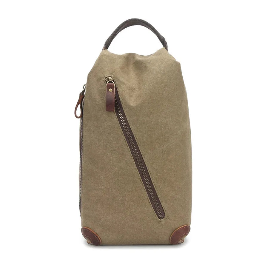 JMT-009034 Multifunctional Retro Casual Men's Shoulder Bag in Heavyweight Waxed Canvas
