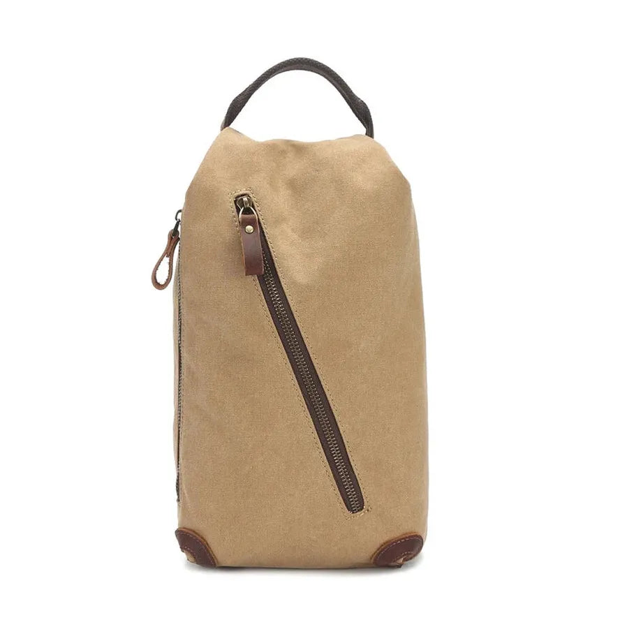 JMT-009034 Multifunctional Retro Casual Men's Shoulder Bag in Heavyweight Waxed Canvas