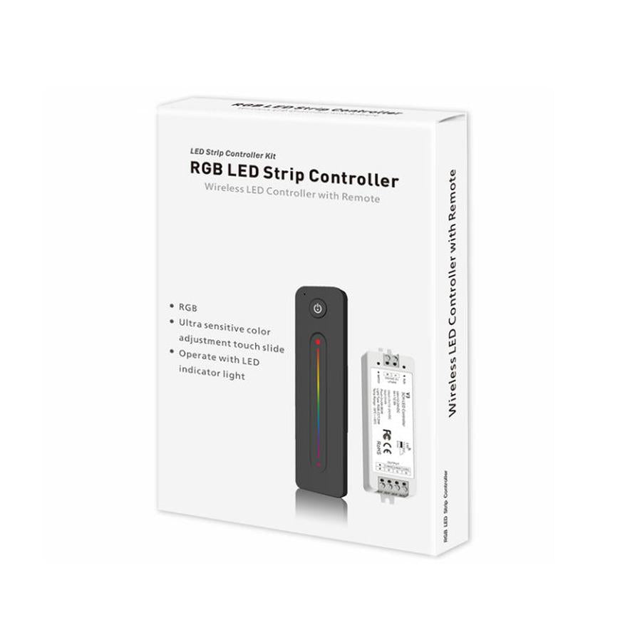 JMT-009226 Wireless RF LED Dimmer Switch Controller for 12V, 5V, 24V, 36V RGB Lighting, 8A Capacity