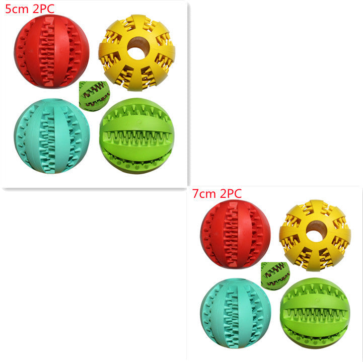 JMT-009290 Mint-Flavored Rubber Food Ball Dog Toy - Bite Resistant Watermelon Tooth Shape for Chewing and Teeth Cleaning