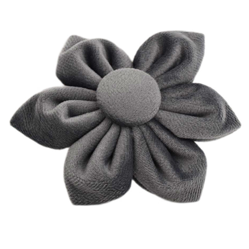 JMT-009482 Soft Velvet Fabric Dog Collar Set with Leash, Bow, Flower, Vest, and Poop Bag - Scalable Sizes XS to XL