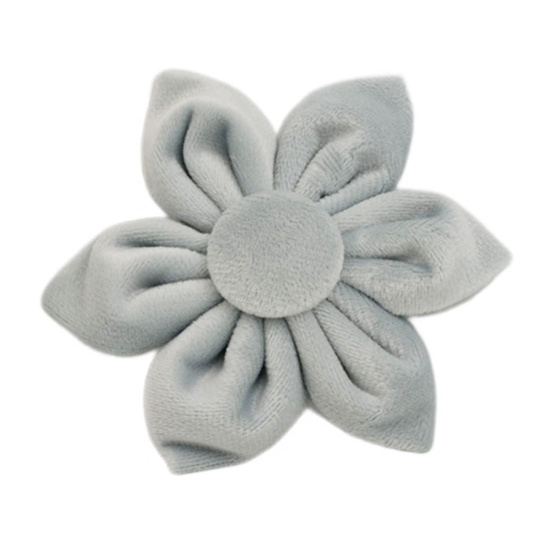 JMT-009482 Soft Velvet Fabric Dog Collar Set with Leash, Bow, Flower, Vest, and Poop Bag - Scalable Sizes XS to XL