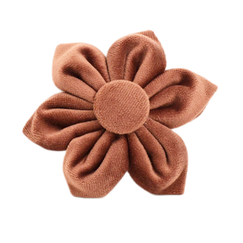 JMT-009482 Soft Velvet Fabric Dog Collar Set with Leash, Bow, Flower, Vest, and Poop Bag - Scalable Sizes XS to XL