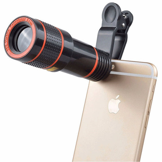 JMT-010314 12X Adjustable Lens for Mobile Phones - Universal Clip-On Telephoto Accessory for Improved Image Quality