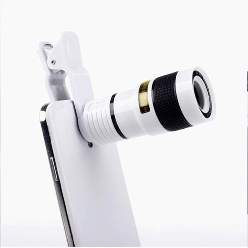 JMT-010314 12X Adjustable Lens for Mobile Phones - Universal Clip-On Telephoto Accessory for Improved Image Quality