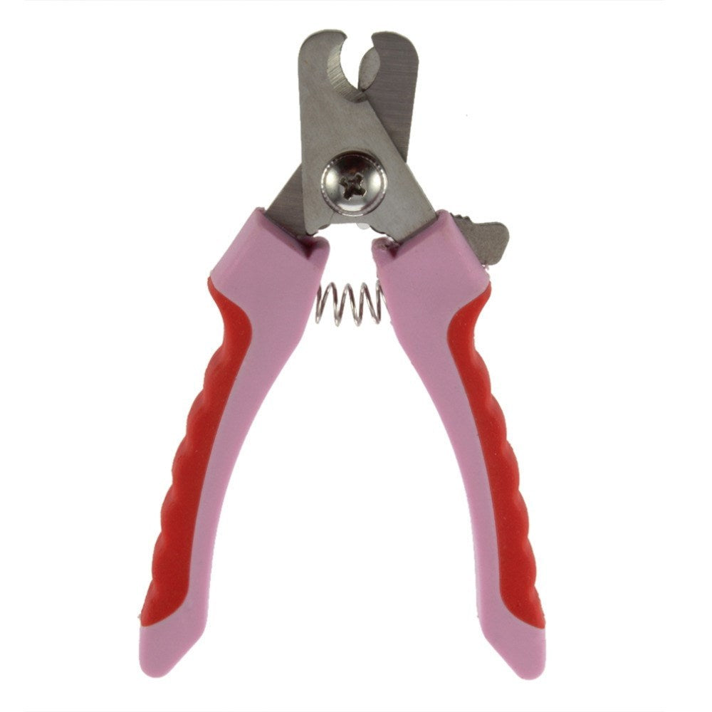 JMT-010378 Pet Nail Clippers Scissors for Dogs and Cats - Stainless Steel, 125mm, Pink
