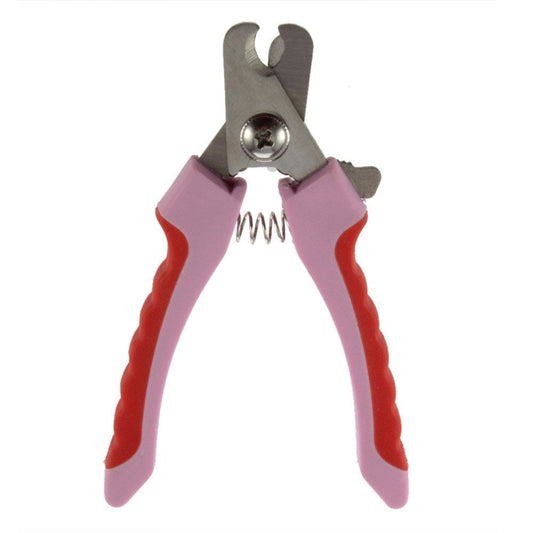 JMT-010378 Pet Nail Clippers Scissors for Dogs and Cats - Stainless Steel, 125mm, Pink