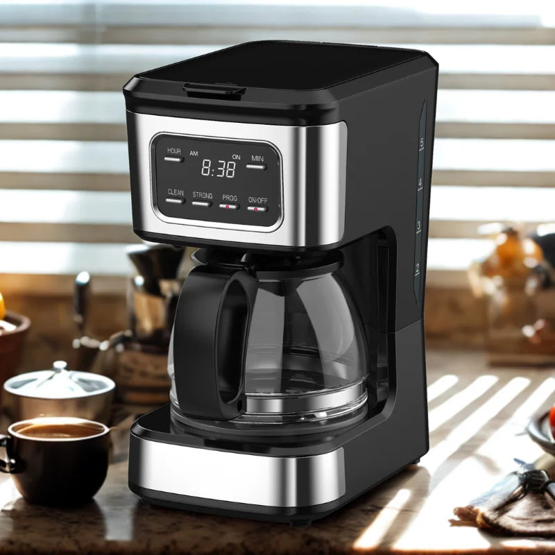 JMT-010570 6-Cup Coffee Maker with Non-Stick Warmer Plate and Clear Water Level Indicator